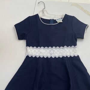 Rare Editions Navy and White Formal Kids Dress